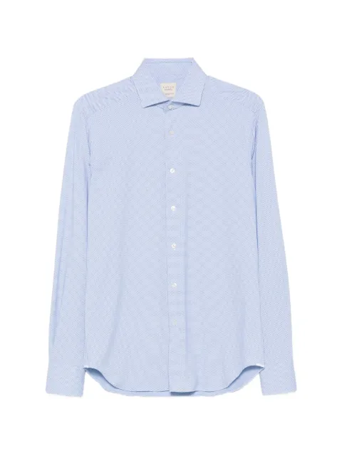 Xacus geometric-print spread-collar shirt Blue ACT558ML31638