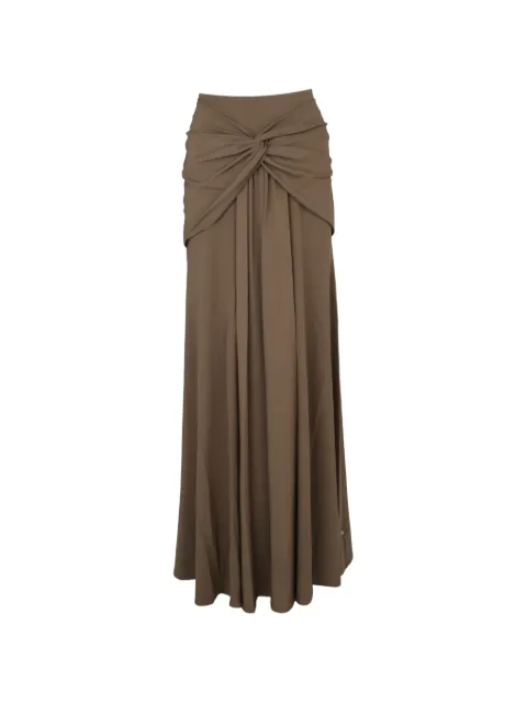 Roland Mouret twist-detail draped maxi skirt Green RMSS26009MSKLJEK