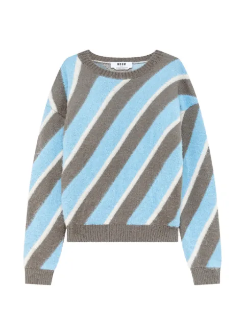 MSGM diagonal-stripe sweater Blue 4140MM195267586