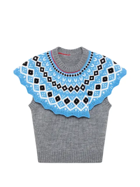 MSGM ruffled-detail tank top Grey 4141MDM19326777