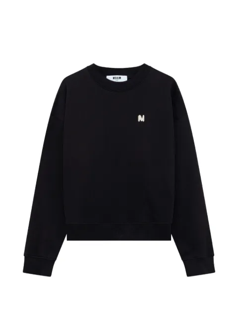 MSGM logo-patch sweatshirt Black 4141MDM13126779