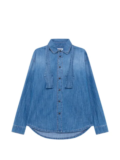 MSGM bow-tie denim shirt Blue 4140ME231L267589