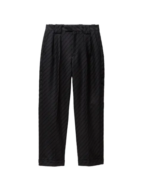 Versace pinstripe wool dress trousers Black 10239561A19169