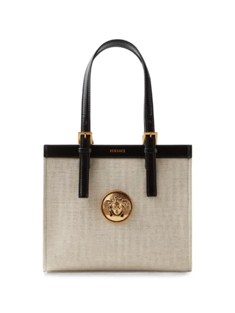 Versace Rivière mini canvas tote Neutrals 10253651A19218