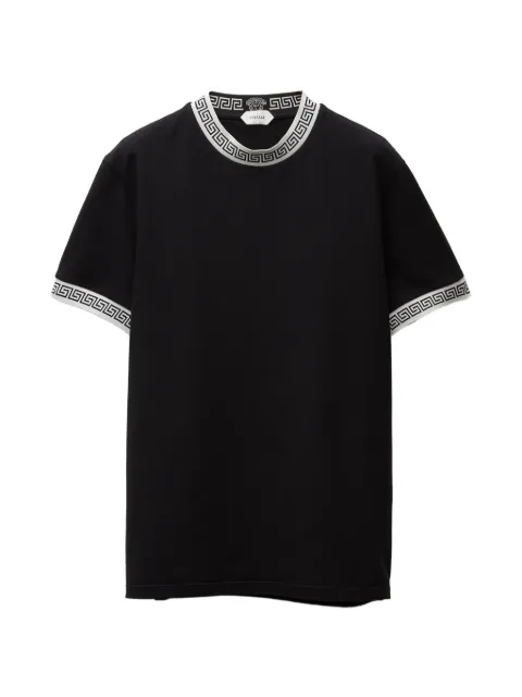 Versace stretch cotton-jersey slim T-Shirt Black 10269481A19240