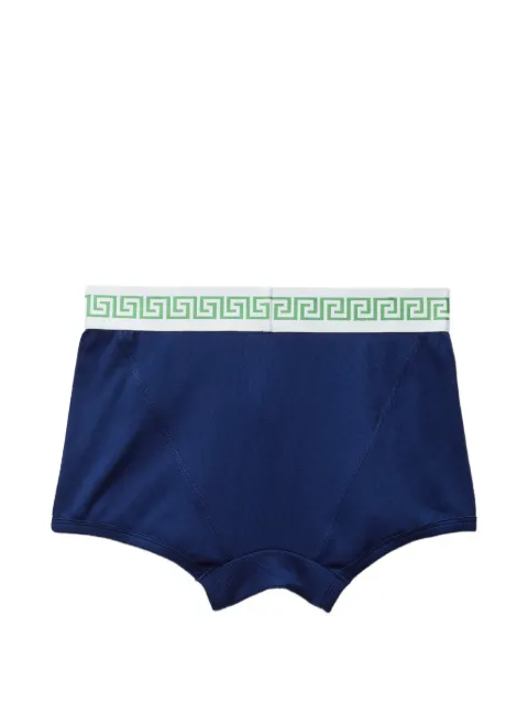 Versace ribbed cotton-jersey trunks Blue 10242261A17880