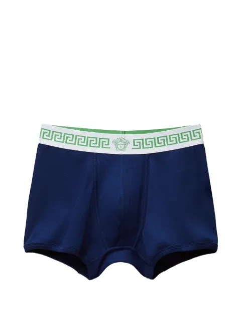 Versace ribbed cotton trunks Blue 10242271A17880