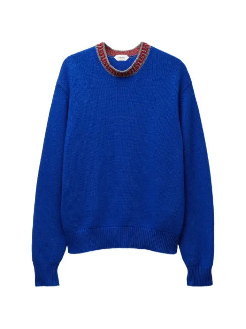 Versace wool & cashmere knit crewneck jumper Blue 10267681A19161