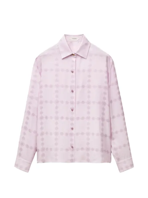 Versace jacquard silk crêpe satin shirt Pink 10242211A19027