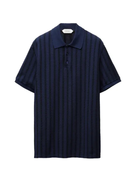 Versace jacquard cotton piqué polo Blue 10268841A19230