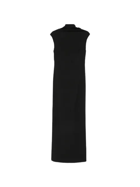 Brunello Cucinelli monili-trim V-back gown Black MB143A5533C101