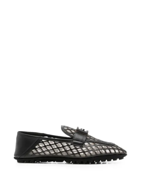 FENDI FF-logo cut-out ballet flats Black 8D9036AU35
