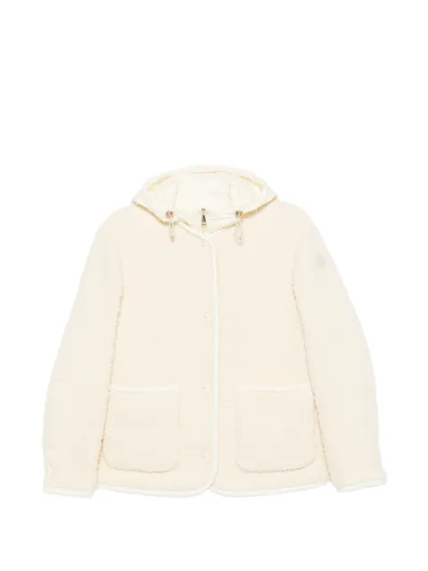 Moncler Hylesine hooded bouclé jacket Neutrals L20931A00075599N6