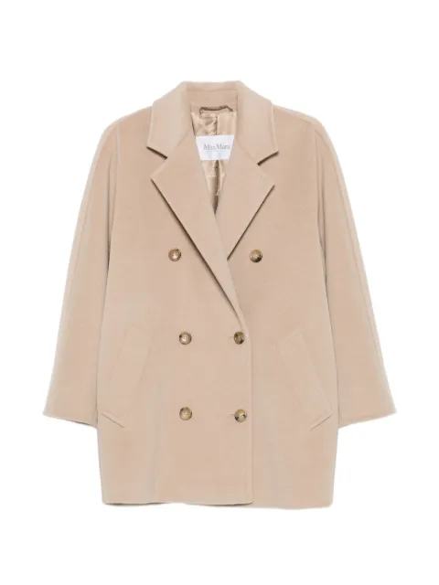 Max Mara double-breasted notched-lapel coat Neutrals 2621086021600