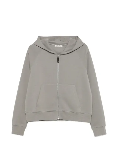 'S Max Mara logo-embroidered zip-up hoodie Grey 2629926021600