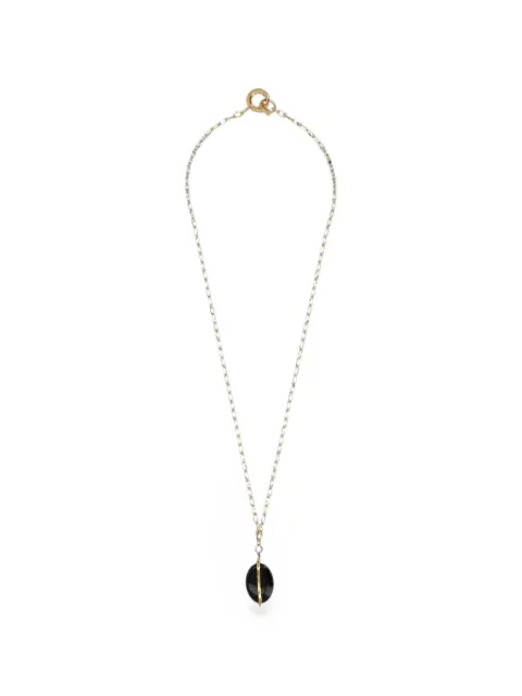 ISABEL MARANT stone-pendant cable-link necklace Yellow CO0202FAD3B15B