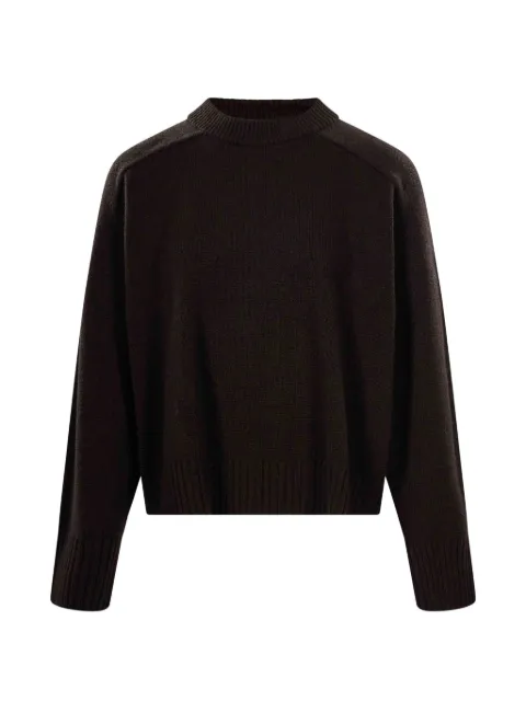 Soeur ribbed-knit raglan-sleeve sweater Brown PUL0079WILL