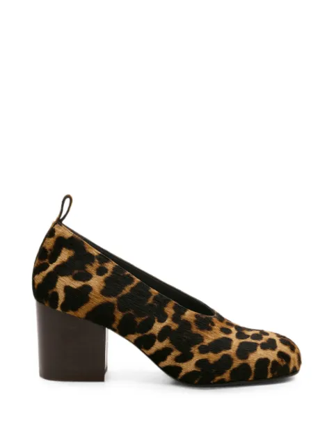 AMI Paris leopard printed cowhide leather pumps Neutrals H26FSV840AL0218