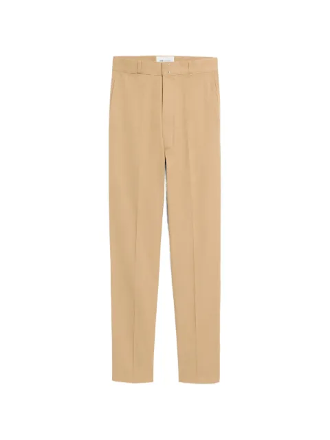 AMI Paris Parisian-fit cotton trousers Neutrals H26HTR925CO0132