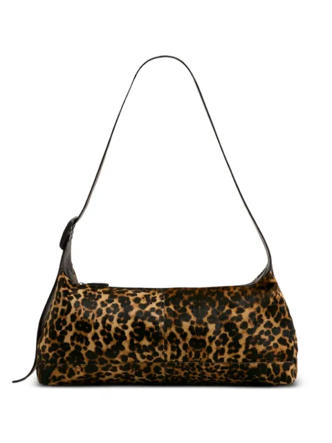 AMI Paris small cowhide leather leopard-printed Etienne crossbody bag Neutrals H26ULL754AL0218