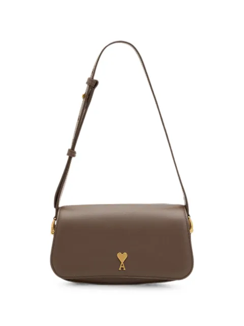 AMI Paris cowhide-leather Paris Paris shoulder bag Brown H26ULL719AL0208