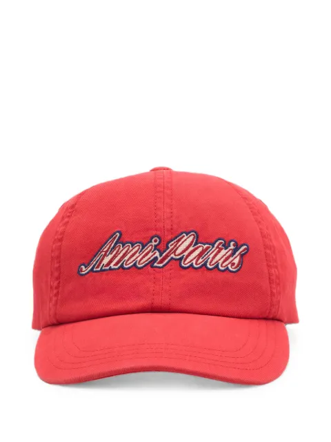 AMI Paris red cotton cap with Ami Paris embroidery Red H26UCP290AW0052