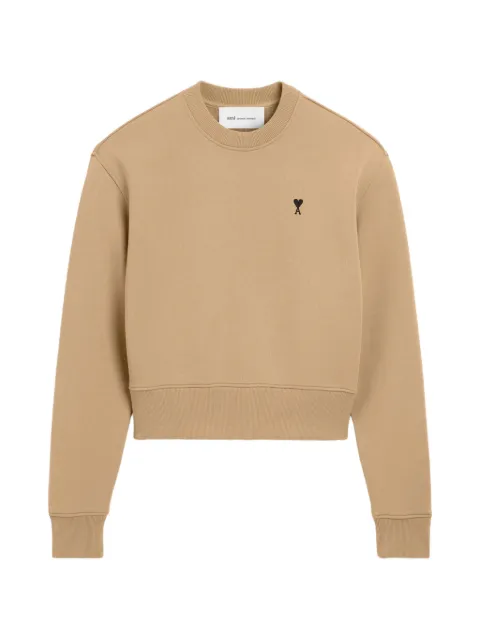 AMI Paris cotton sweatshirt with Ami de Coeur Neutrals H26FSW799730
