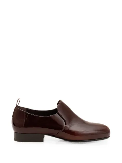 AMI Paris flat cow-leather shoes Brown H26FSV838AL0227