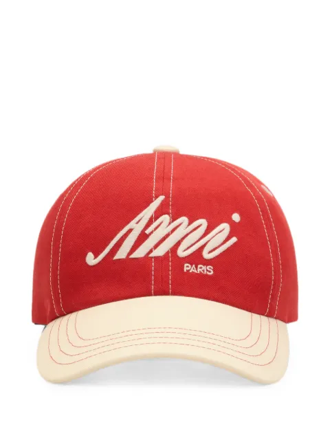 AMI Paris cotton cap with Ami Paris embroidery Red H26UCP293AW0053