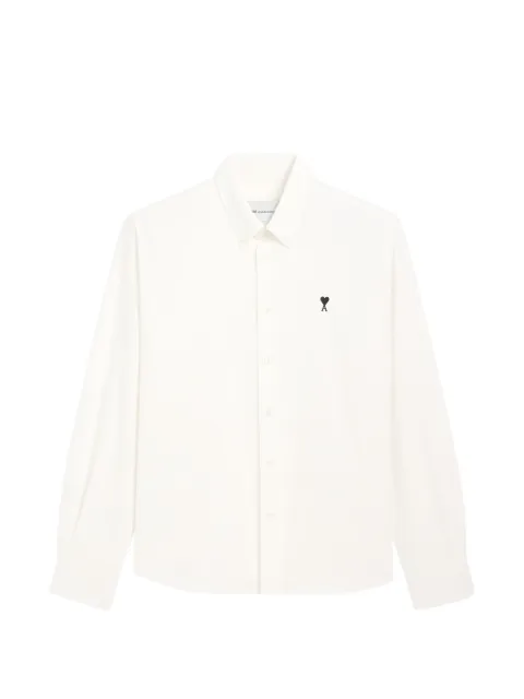 AMI Paris white cotton shirt with Ami de Coeur White H26USH878CO0031