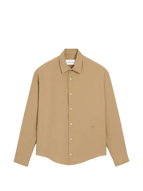 AMI Paris boxy viscose twill shirt Neutrals H26USH176VI0058