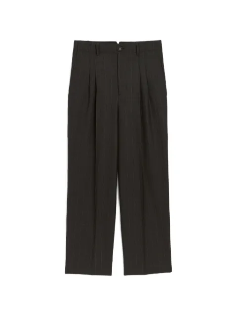 AMI Paris high-waisted carrot-fit striped wool trousers Grey H26HTR914WV0223