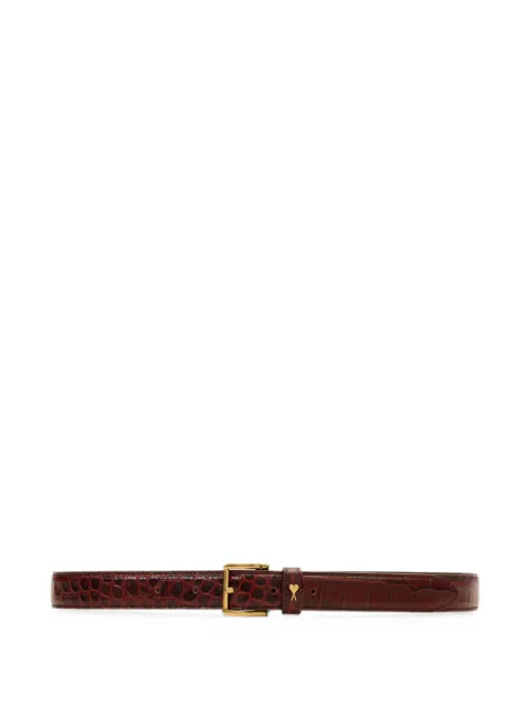 AMI Paris crocodile cow-leather Paris Paris belt 25 mm Brown H26UBL029AL0216