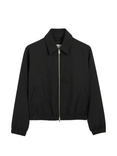 AMI Paris wool padded jacket with Ami de Coeur Black H26HJK830WV0216