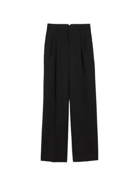 AMI Paris high-waisted wide-leg wool trousers Black H26FTR858WV0211