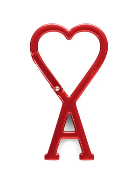 AMI Paris aluminium hook keyring with Ami de Coeur Red H26UKR907HW0033
