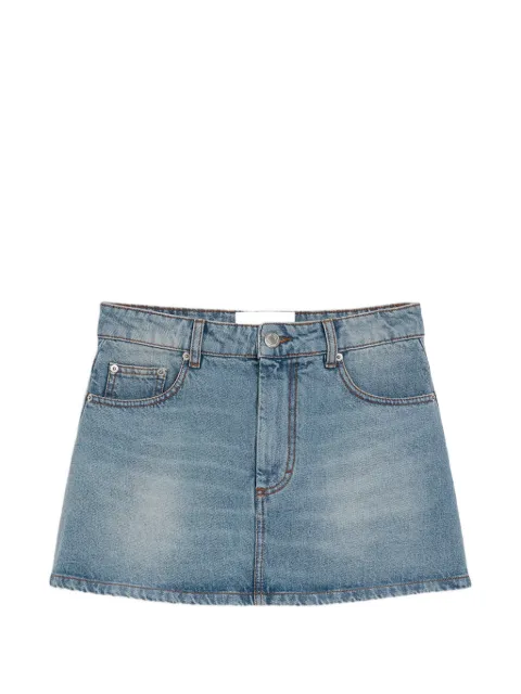 AMI Paris mini cotton skirt Blue H26FSK488DE0046