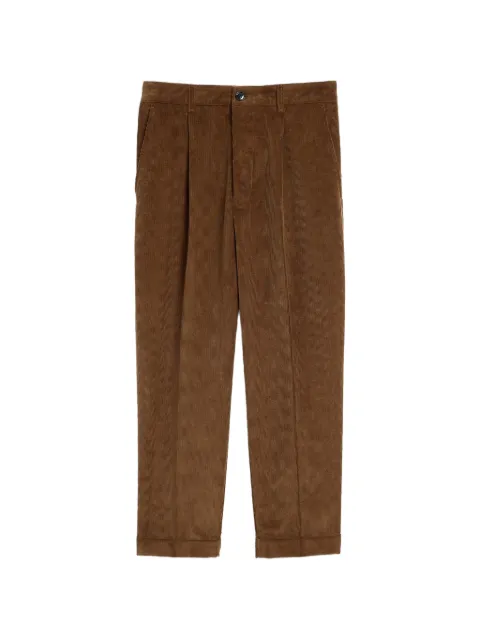 AMI Paris carrot-fit corduroy cotton trousers Brown H26HTR121CO0089