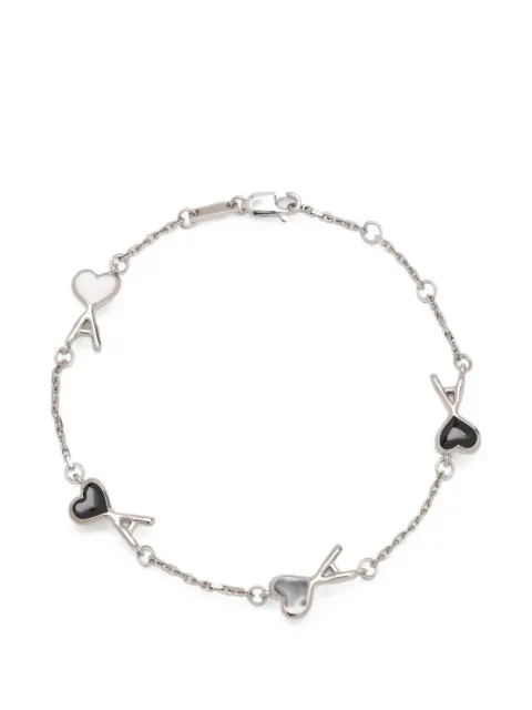 AMI Paris brass bracelet with hammered Ami de Coeur Silver H26UJW464HW0026