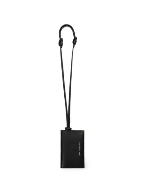 AMI Paris Etienne strap taurillon-leather envelope card holder Black H26USL737AL0137