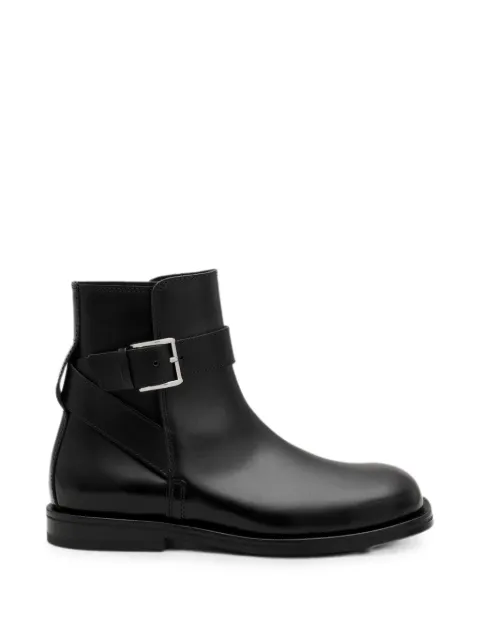 AMI Paris buckle cow leather boots Black H26USV846AL0122