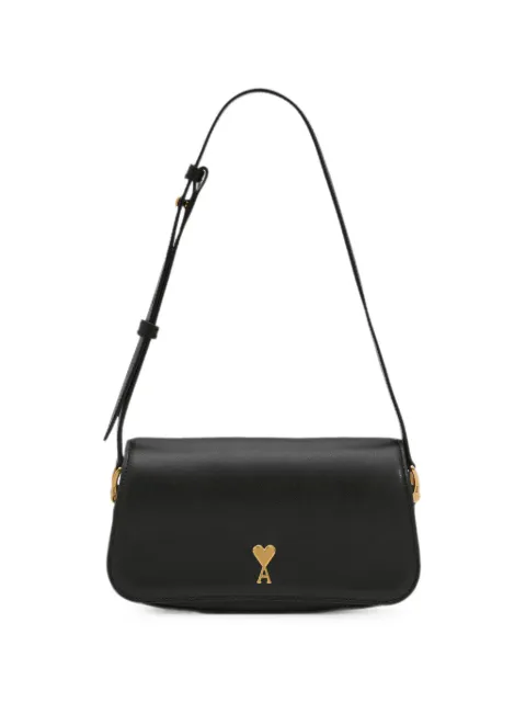 AMI Paris cowhide leather Paris Paris shoulder bag Black H26ULL719AL0208