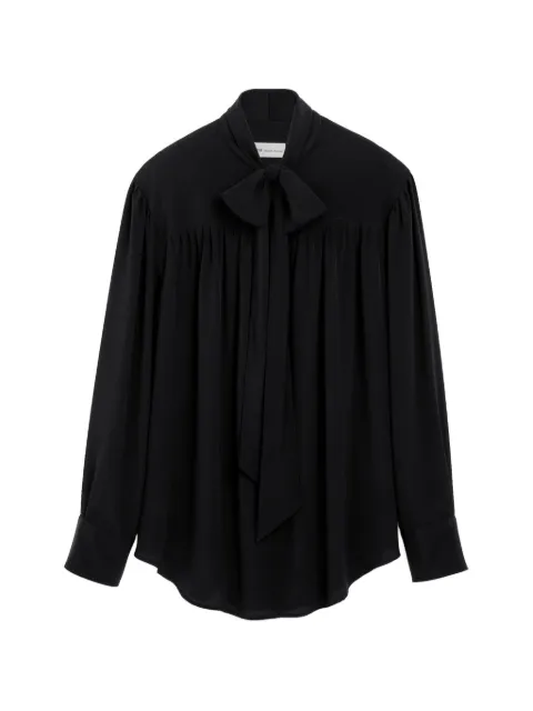AMI Paris lavalliere silk-blend blouse Black H26FTP849AC0022