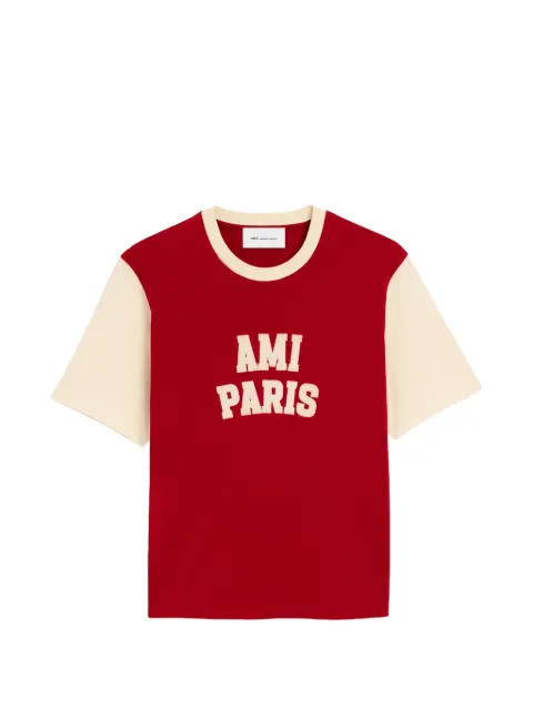 AMI Paris cotton t-shirt with Ami Paris embroidery Red H26UTS418JE0272