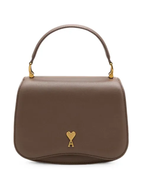 AMI Paris cowhide-leather Paris Paris top handle bag Brown H26ULL718AL0208