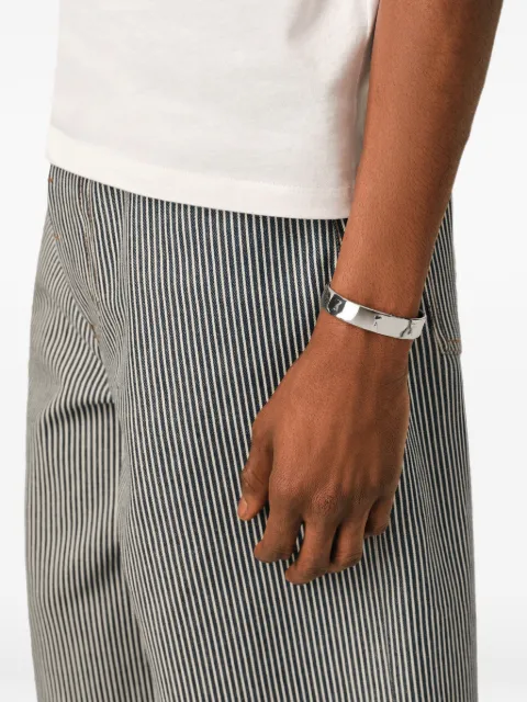 AMI Paris brass bracelet with hammered Ami de Coeur Silver H26UJW466361