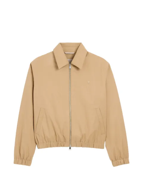 AMI Paris cotton padded-jacket with Ami de Coeur Neutrals H26HJK830CO0132