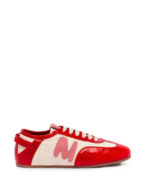 MSGM logo-patch panelled sneakers Red 4141MDS024613