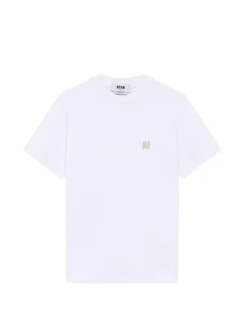 MSGM logo-embroidered T-shirt White 4141MDM130267798