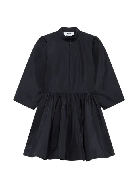 MSGM high-neck gathered-skirt mini dress Black 4141MDA12267607